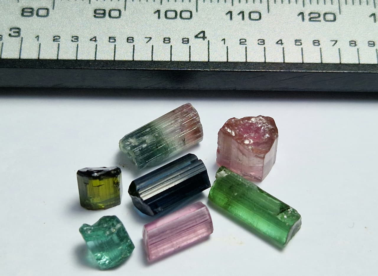 16.75 Ct. Mix Tourmaline Facet Rough From Nigeria — view 3